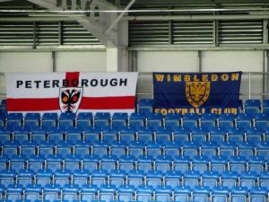 Flags on the away end