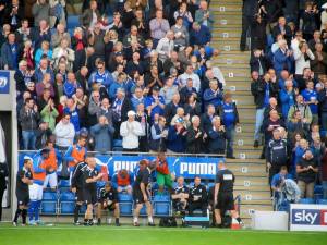 The dugout celebrates