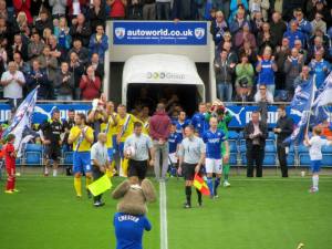 Teams come out of the tunnel