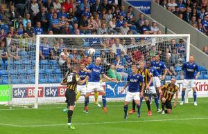 Barry Corr heads goalwards