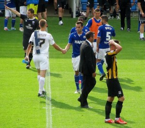 Handshakes at full time