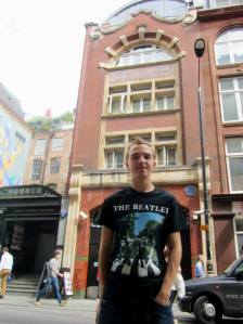 Outside the site of the club