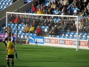 The Burton goalkeeper save sit comfortably