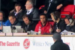 Spireites legend Jack Lester in the commentary box