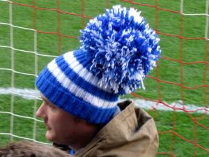 A Chesterfield fan shows off his hat!