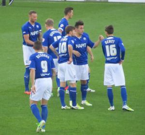 Chesterfield players await kick off