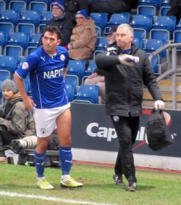 Gary Roberts is forced off through injury