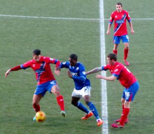 Battling for the ball