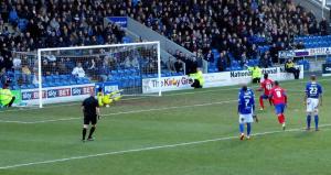 Hines sends the spot kick wide