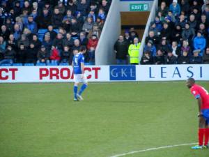 Sam Hird is sent off