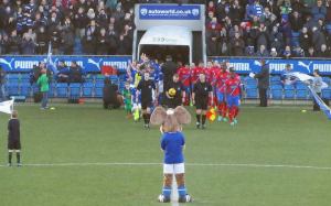 The teams head out of the tunnel