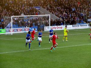 Tommy Lee puts an end to an early Hartlepool attack