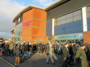 Fans outside the ground
