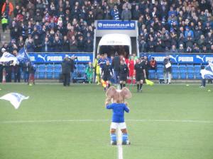 The players make their way on to the pitch