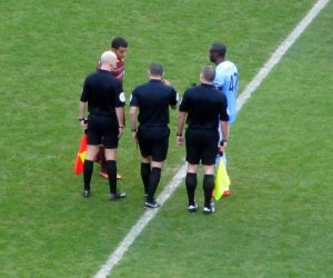 The two captains and the officials