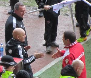Nigel Clough and Fulham assistant Ray Wilkins
