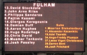The Fulham line up