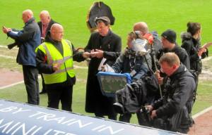 The BT Sport coverage is presented from the dugout