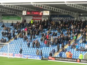 The away fans