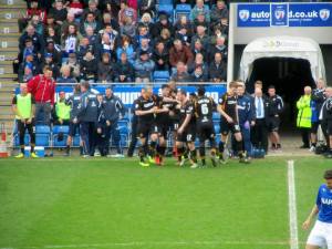 Newport celebrate the equaliiser