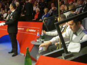 The two players in their seats