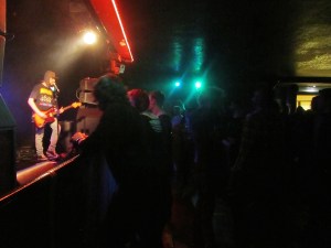 The crowd enjoy the performance