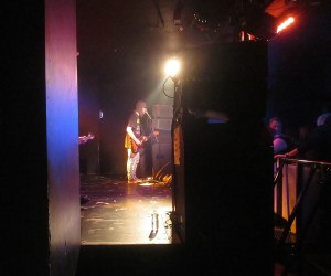 Looking from the side of the stage