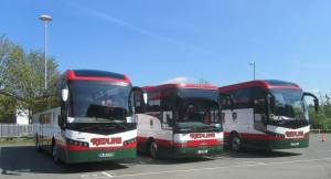 The away supporters coaches