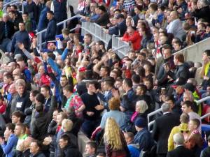 Partying in the stands