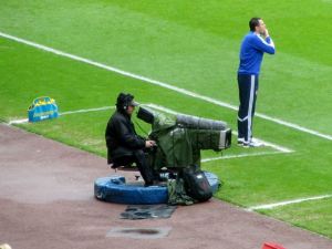 Gus Poyet on the touchline