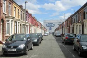Walking towards Goodison Park