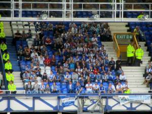 The away supporters