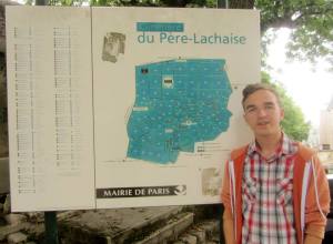 Arrived at Pere Lacharise cemetery   