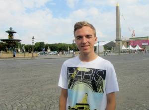 In one of the major public squares in Paris