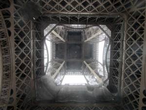 Looking up from under the tower