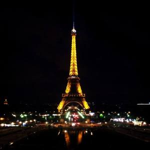 The tower viewed at night from the Trocadero. One of the most amazing sights in the world.