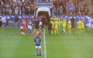 Making their way on to the pitch