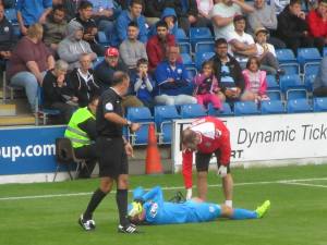 Josh Lillis goes down