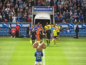 The players make their entrance