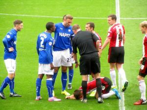 Some tough tackling early on