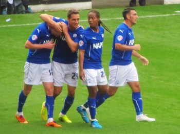 Chesterfield celebrate the equaliser