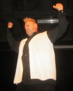 John Lydon at the end of an entertaining talk