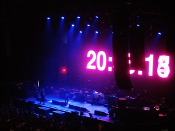The countdown to Kasabian's arrival on-stage in Sheffield