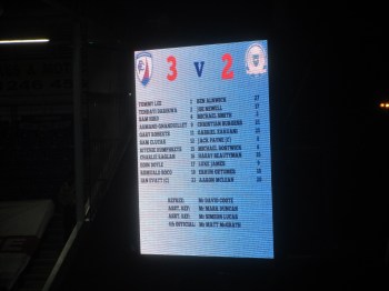 The brand new scoreboard