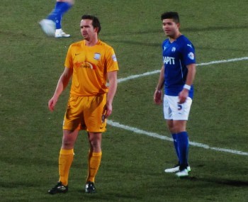 Kevin Davies make his first competitive appearance against Chesterfield, where he started his career