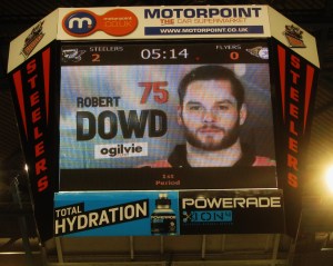 Robert Dowd, scorer of two Steelers goals today