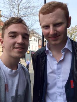 Anthony McGill after taking a 10-6 lead over Mark Selby this morning